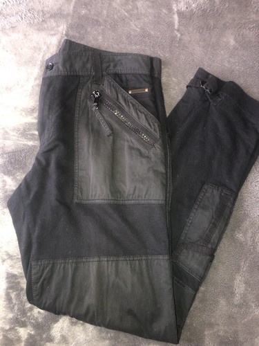 DOLCE & GABBANA BLACK COTTON CARGO JOGGER BELT-LOOP SWEATPANTS MENS SIZE 36