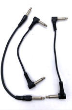 Lot of 3 Patch Cables for Electric Guitar Effects Pedal Two 8"  One 12"