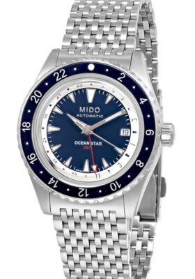 Mido Automatic Ocean Star GMT 40.5mm Blue Dial Men's Watch M026.829.18.041.00