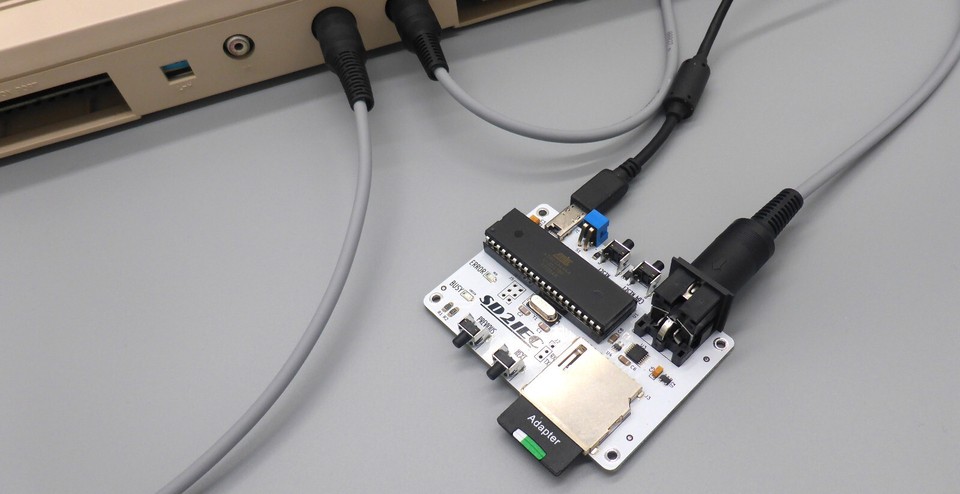 Commodore 64 Lecteur de Cartes Micro SD SD2IEC alimenté par Port Cassette