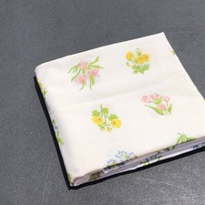 Utica Standard Pillowcase White w Flowers Polycotton Made in USA 20.5" x 30"