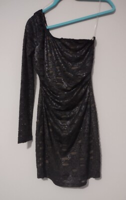 Ruby One Shoulder Ruby Rox 1 Shoulder Ruffled Bodycon Dress Juniors Size Small Short Mini ...
