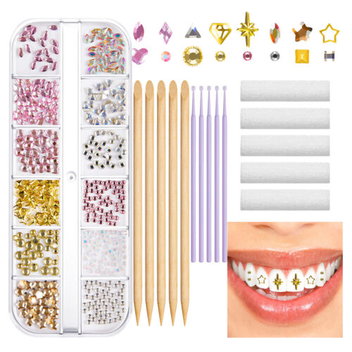 Teeth Crystals Tooth Gem Kit Tooth Jewelry Kit DIY Fashionable Tooth Ornaments