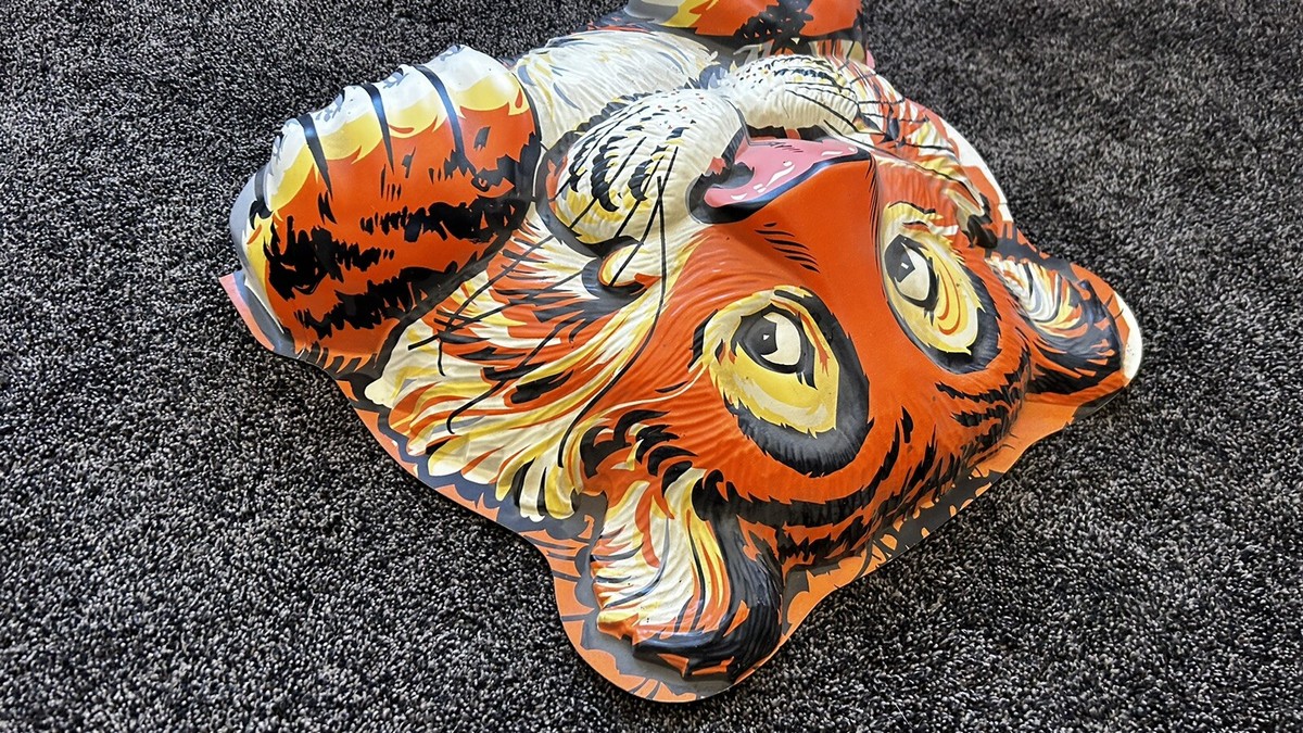 額装品/Tiger/バーンズ Vintage Original Esso / Exxon Mobil Oil Tiger Gasoline Pump Topper