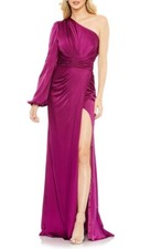 Ieena For Mac Duggal One-Shoulder Ruched Gown- Size 6 - (FLK# 111B)