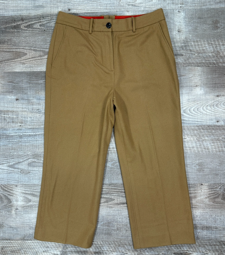 $400 Rag & Bone Libbi Wool Camel Brown Crop Pants Women's Size 10 Old Money Prep