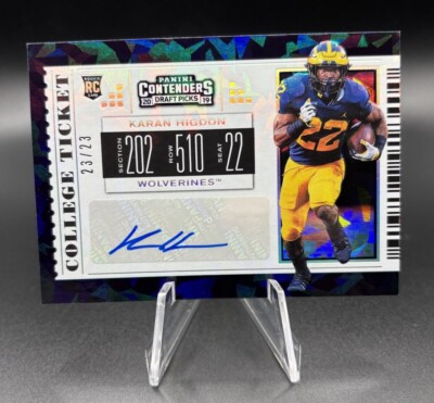 Karan Higdon 2019 Panini Contenders Draft Picks Cracked Ice Auto 23/23 eBay 1/1