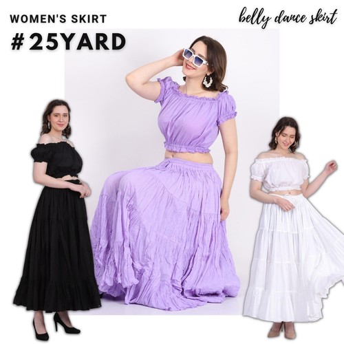Wevez British Oriental Flamenco Belly Dance 25 Yard Skirt - 20 Colours