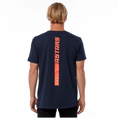 Alpinestars Fastback T Shirt Men Motorcycle Motorbike Tee -Casual wear Navy (70) - Picture 7 of 7