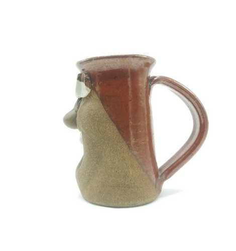 Taza cara fea arte cerámica venta artista firmada única coleccionable hecha a mano - Imagen 4 de 8