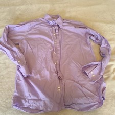 Calvin Klein Mens 16 34/35 Lavender Button Up Dress Shirt