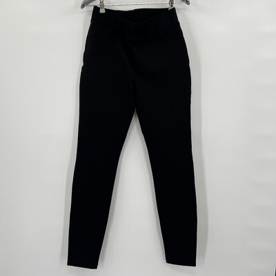 #ad Quince Black Ponte Pants Skinny Leg S Petite 24quot; Inseam NWOT $29.90