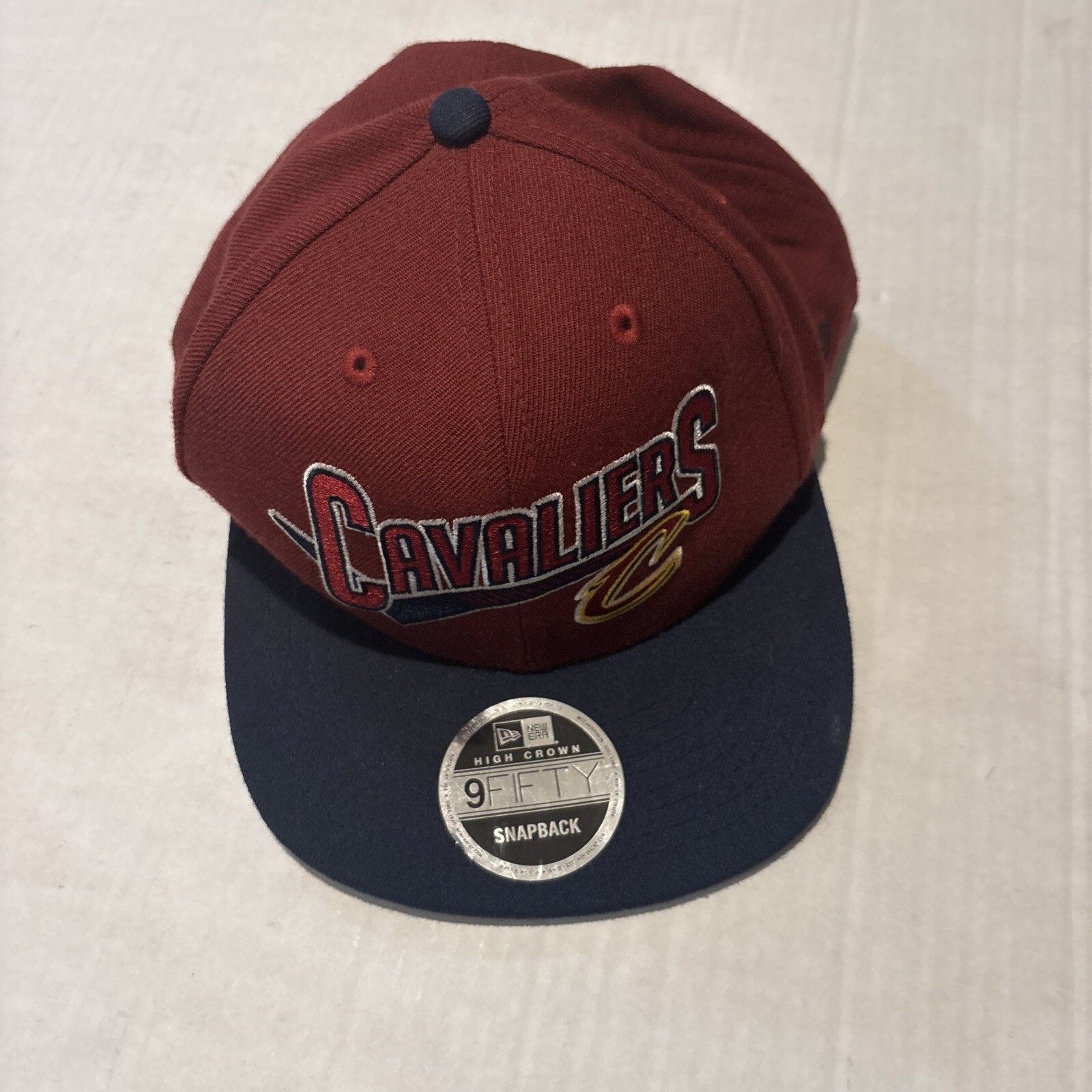 New Era 9Fifty Cleveland Cavaliers Embroidered Adjustable  Snapback Red Hat