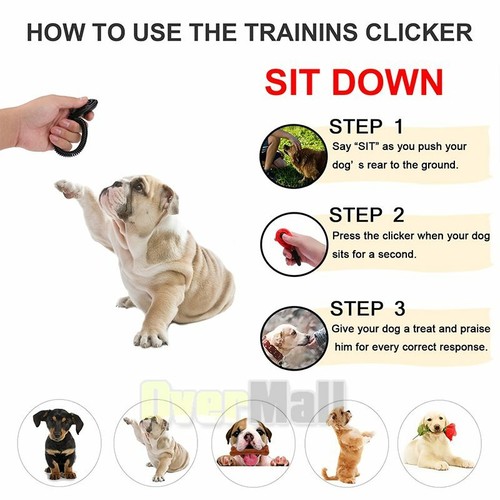 1Pcs Pet Dog Training Clicker Cat Puppy Button Click Trainer Obedience Aid Click - 第 8/17 張圖片