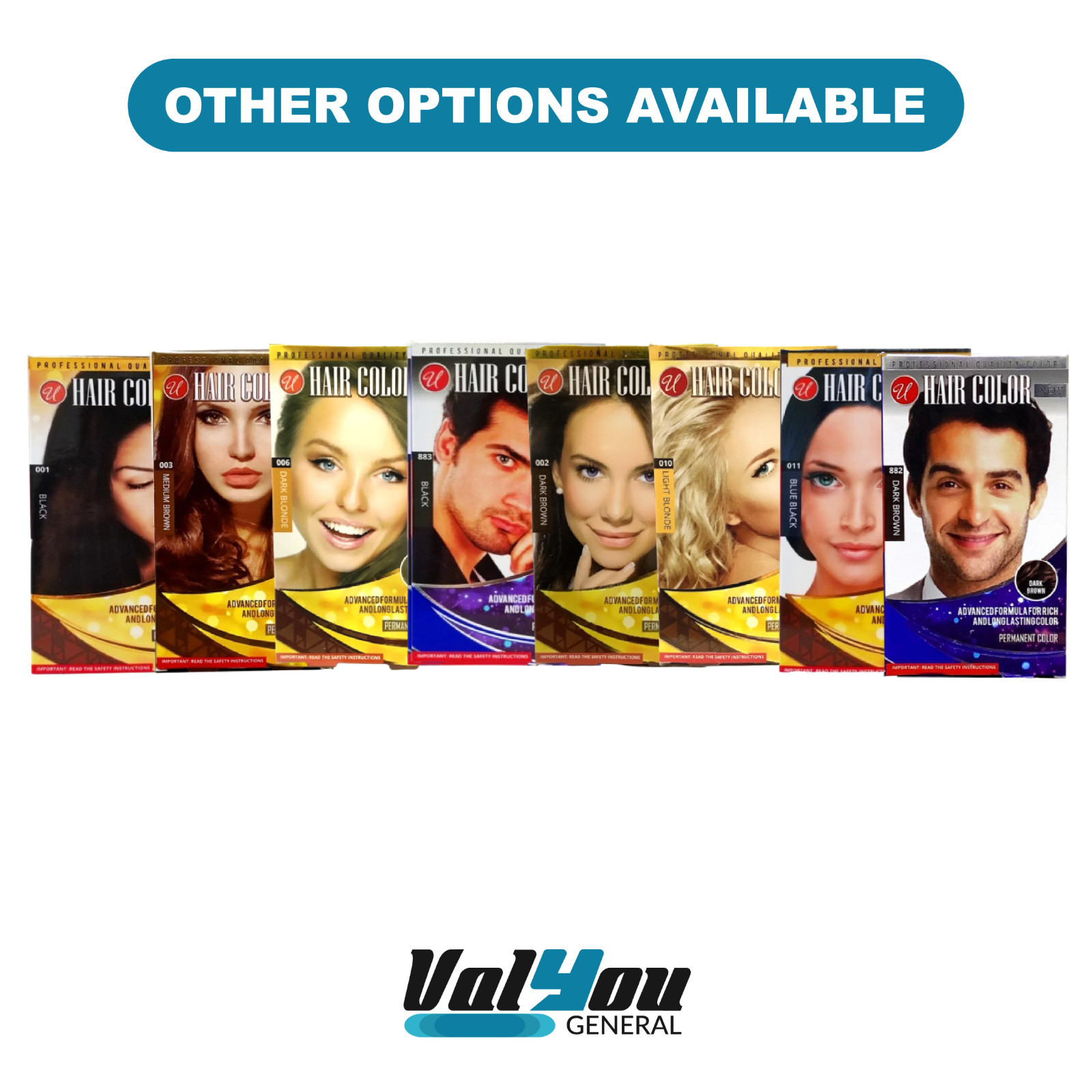 3x Packs Universal Men's Black Quality Permanent Color Hair Dye | #883
