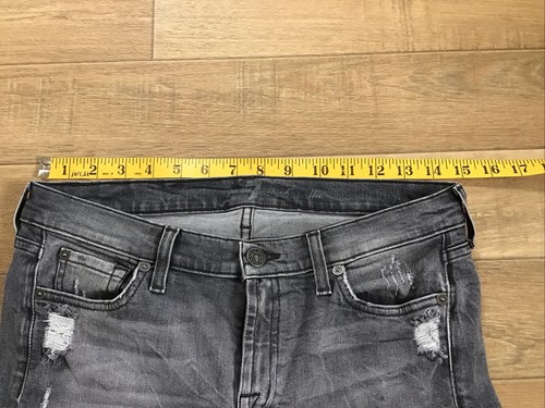 Jeans da donna 7 for all mankind the skinny effetto invecchiato L28 x L28 gambe tagliate - Foto 11 di 16