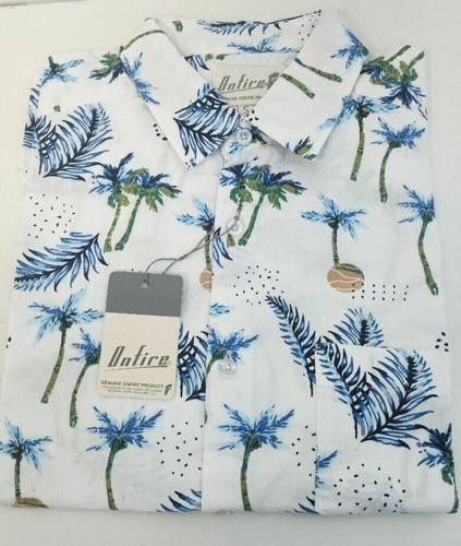 Onfire Mens Shirt Palm Tree Design Genuine Size S BNWT (SHP)