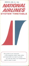 National Airlines system timetable 4/25/65 [2071] Buy 4+ save 25%