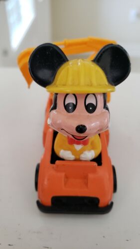 1970's VTG Walt Disney Tomy Diecast Mickey Loader Truck Mickey & Minnie Pink Car - Picture 3 of 10