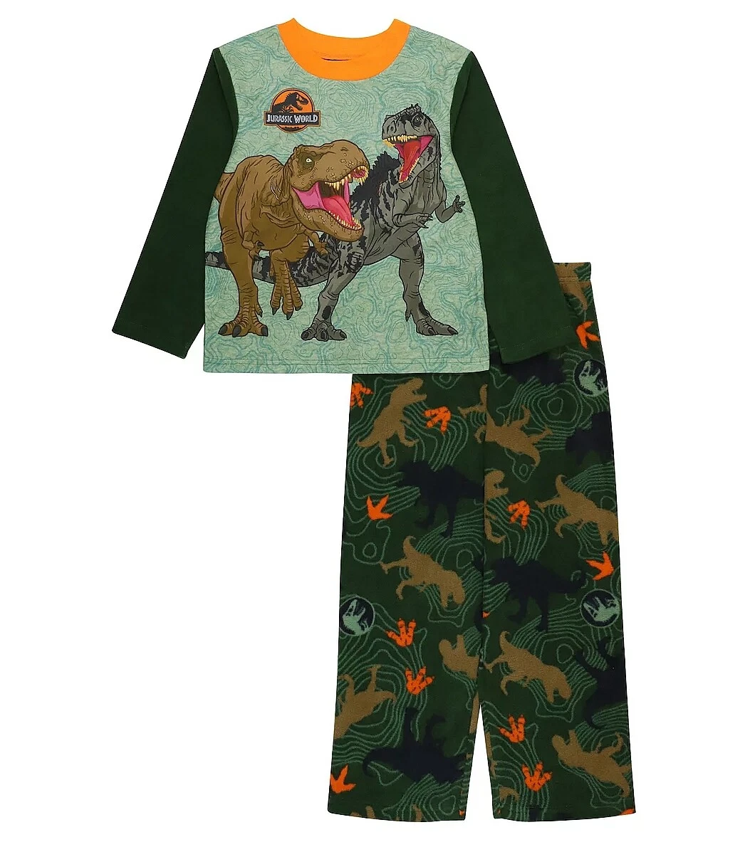 Jurassic World Dominion Boy s Giganotosaurus T Rex Fleece Pajama