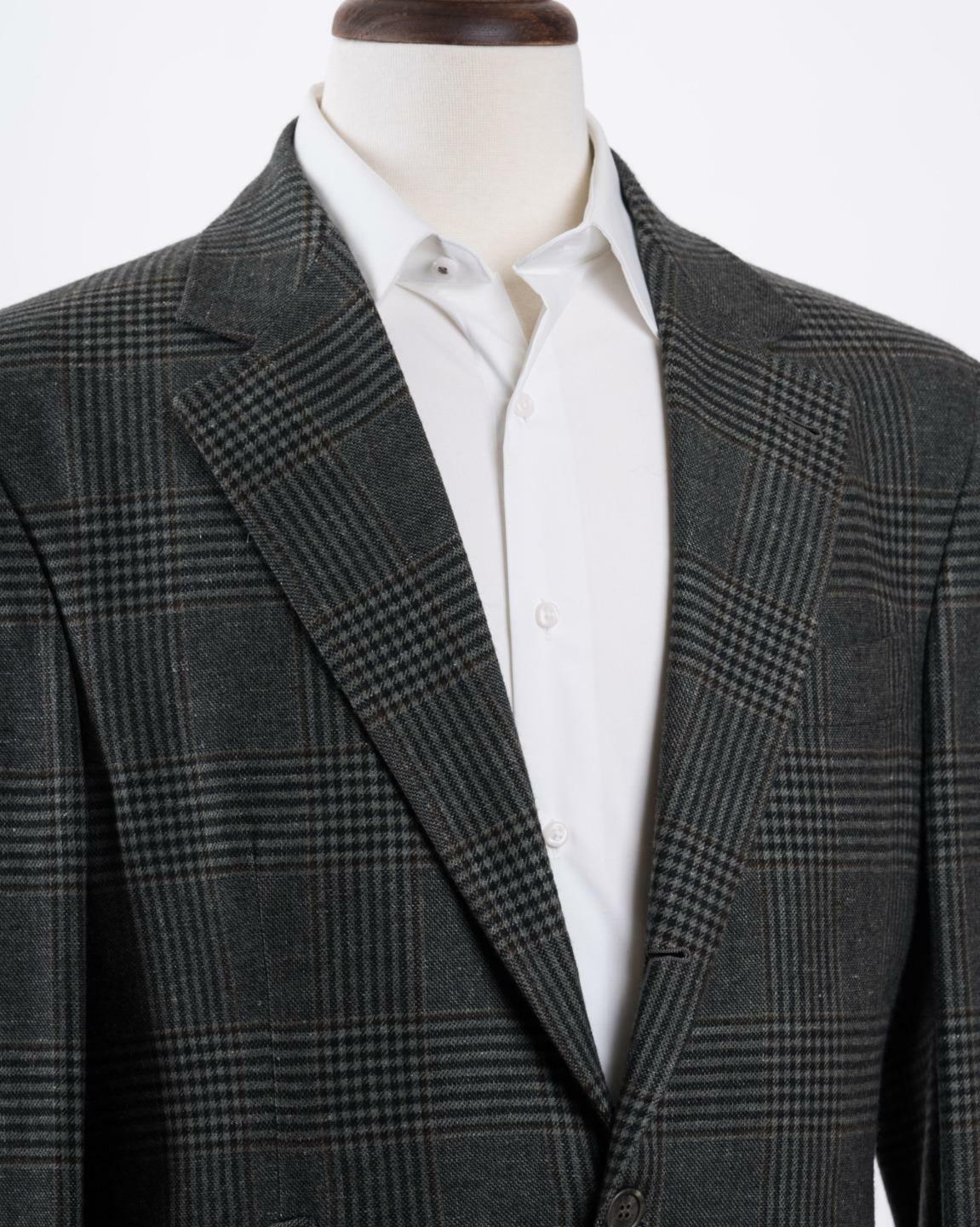 Brunello Cucinelli $3,695 Deconstructed Blazer Green Glen Plaid Wool Blend 40 Brunello Cucinelli $3,695 Deconstructed Blazer Green Glen Plaid Wool Blend 40