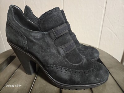 New Hogan By Karl Lagerfeld Black  Ankle Booties Size 9 / 39.5 Made In Italy