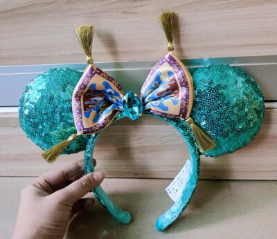 Disney Aladdin Jasmine Magic Carpet Bow Sequined EARS  display picture 3
