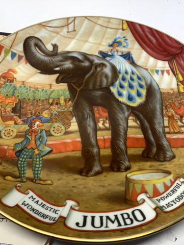 1983 - Ringling Bros "Jumbo" Massive elephant Hamilton Collector Plate - Y - Picture 5 of 12