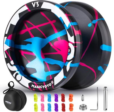 Magic Yoyo V3 Black Splash Pink Blue Beginner Responsive