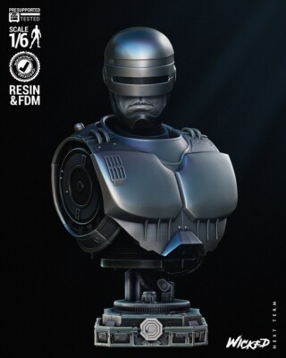 Robocop Portrait Bust resin scale model kit unpainted 3d print