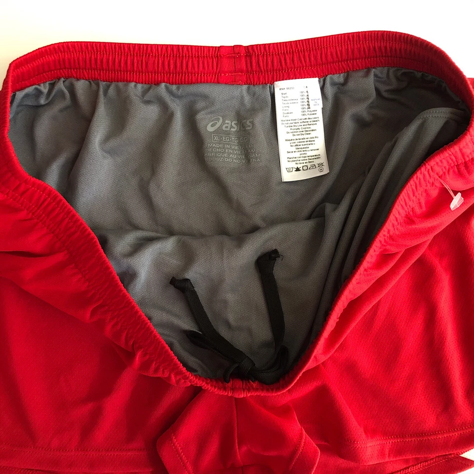 Asics Women’s Break Through Split Lined Shorts, Red, Sz XL TF2354 - Image 3 of 4