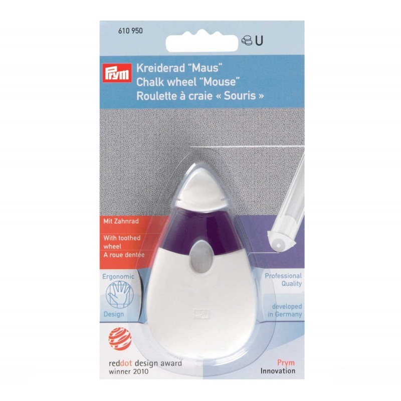 Ruota Per Gesso Prym Ergonomics - Bastone Ergonomico, Per Tessuti, Bianco E Giallo - Foto 4