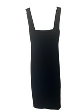 Zara Black Sleeveless Square Neck Bodycon Dress