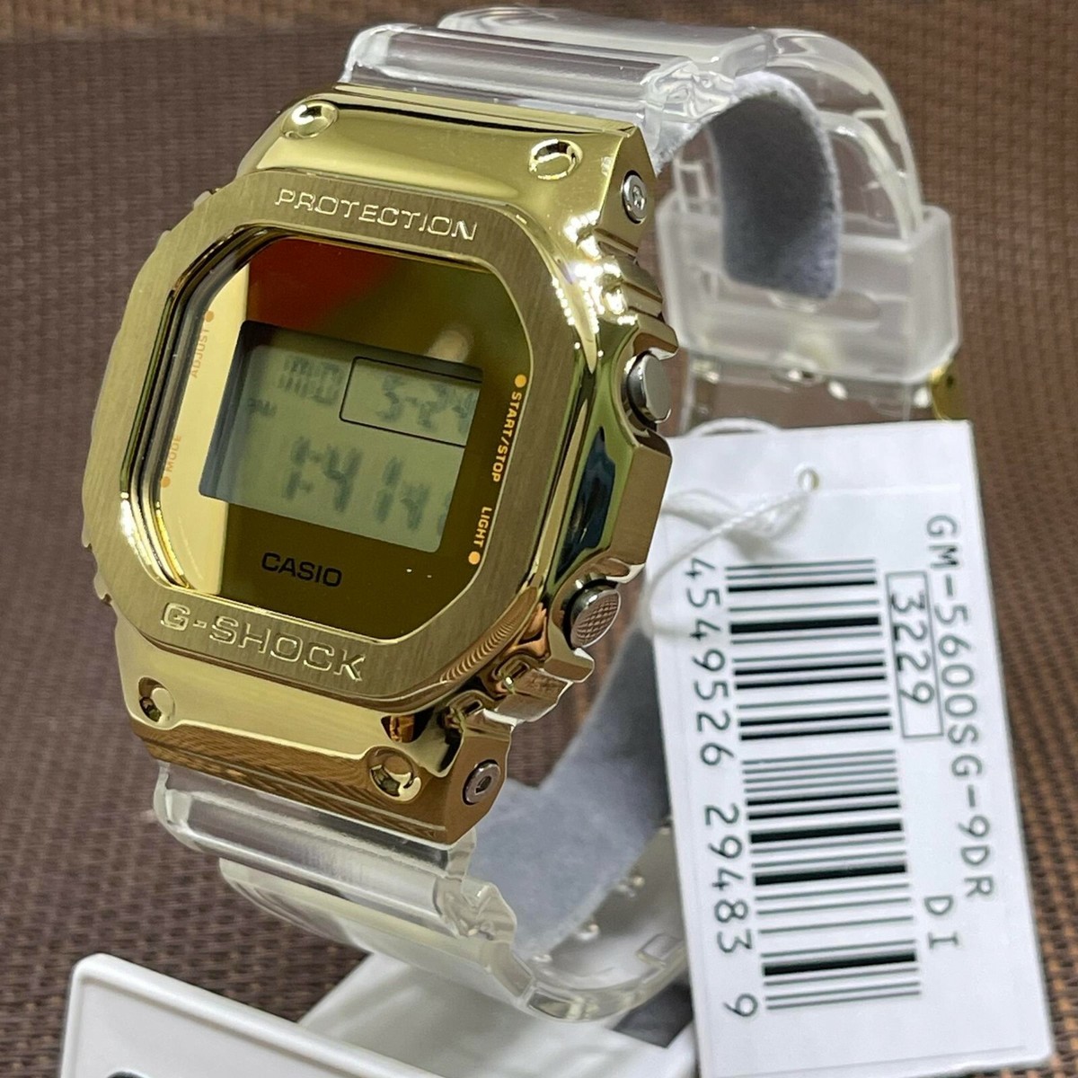 Casio G-Shock GM-5600SG-9D Gold Ingot Face Clear Semi Casio G-Shock GM-5600SG-9D Gold Ingot Face Clear Semi
