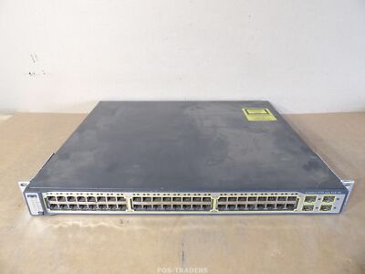 Cisco Catalyst 3750 PoE-48 WS-C3750-48PS-S V05 Ethernet Switch - INCL RACK EARS