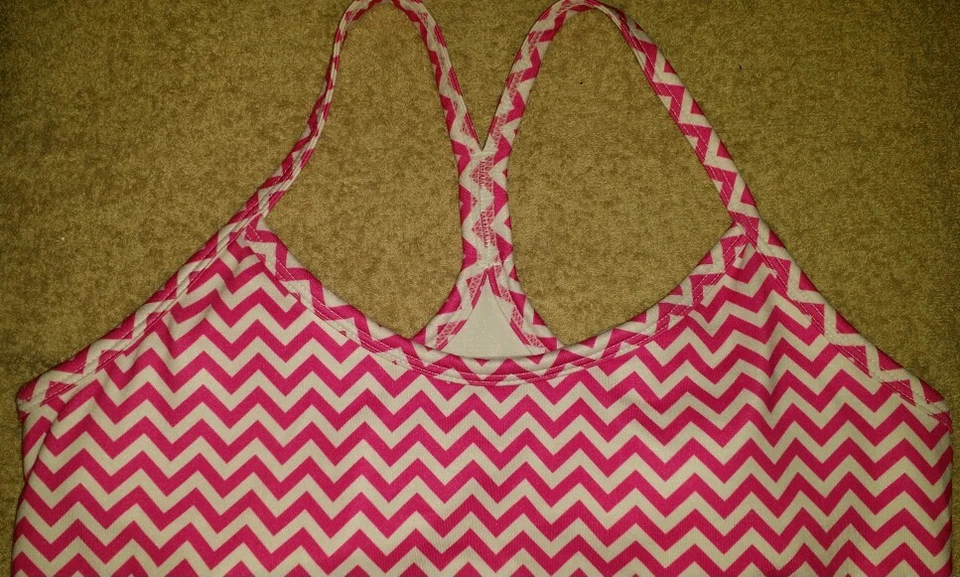 Mujer Gap Body Rosa y Blanco Sujetador Deportivo/Camiseta sin Mangas Camisa Talla XS Xsmall Foto 2 de 4