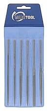 6 PIECE 5.5 Inch Eurotool Economy Needle File Set Cut 2 Medium Sharp Cutting