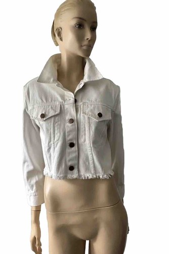 CHAQUETA VAQUERA BLANCA NUEVA CON ETIQUETAS ALICE & OLIVIA TALLA M - Imagen 5 de 11