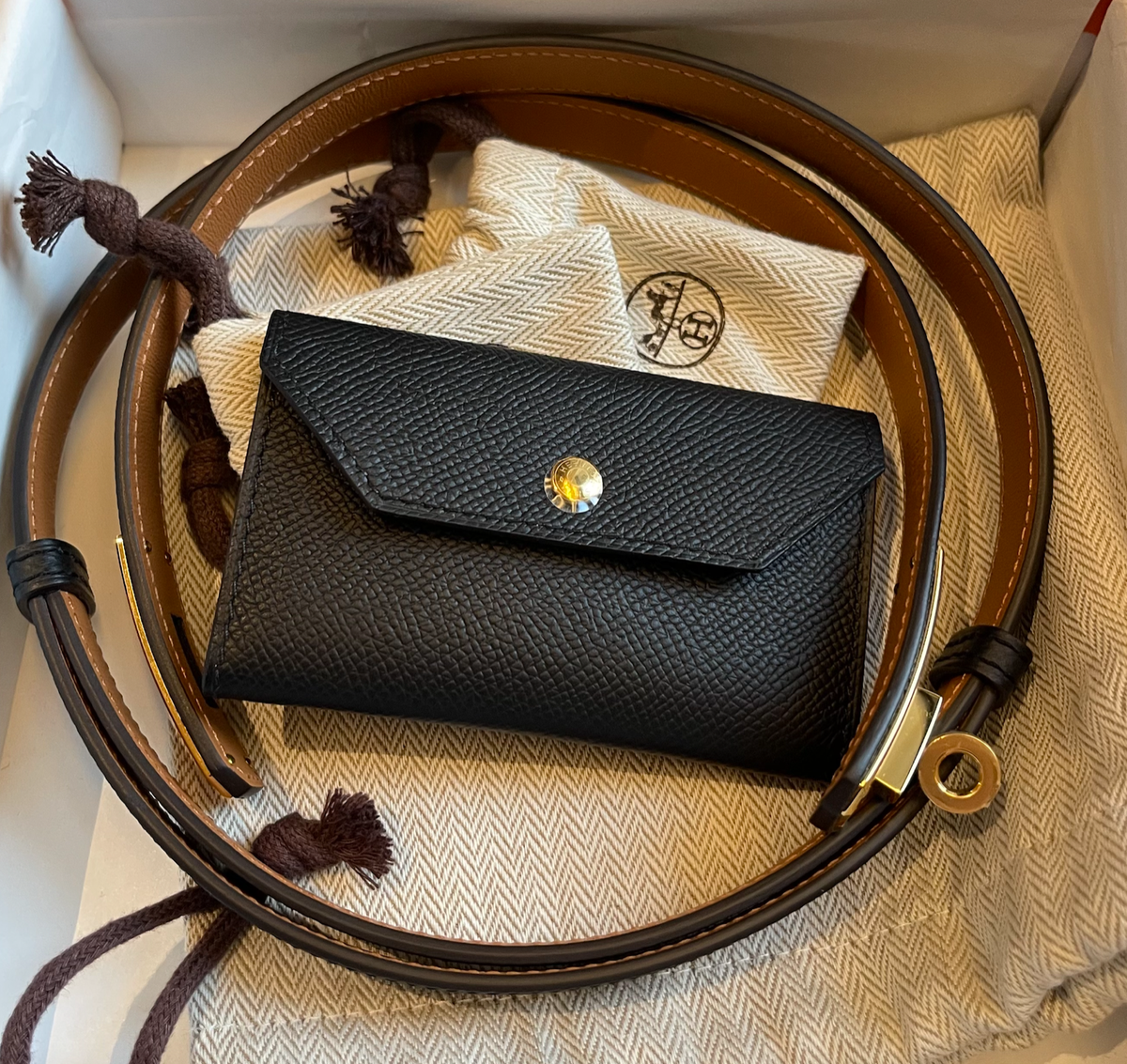 NEW Hermes Kelly Pocket 18 Belt Black With Gold Hardware GHW NEW Hermes Kelly Pocket 18 Belt Black With Gold Hardware GHW
