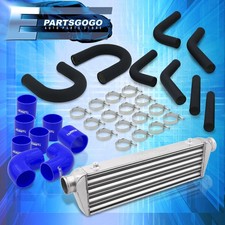Universal 2.5 Intercooler Piping Kit 8pc Black Aluminum Clamps Couplers Blu Universal 2.5 Intercooler Piping Kit 8pc Black Aluminum Clamps Couplers Blu