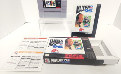 Madden NFL 1995 95 SNES   Complete In Box (CIB)   Cartridge, Box & Manual