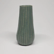 New Arts And Crafts Matte Green Pottery Gourd Inspired Mission Grueby Style