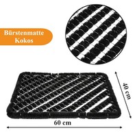 FußMatte Kokosmatte TüRmatte BüRstenmatte 40X60Cm FußAbtreter TüRvorleger