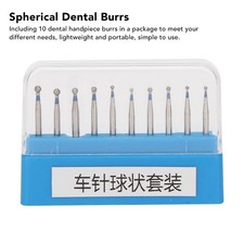 10pcs Spherical Dental Burrs Reduce Injury High Hardness Stainless Steel Dental