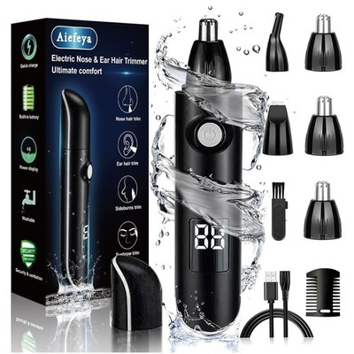 All-in-One Nose & Ear Hair Trimmer, USB Rechargeable