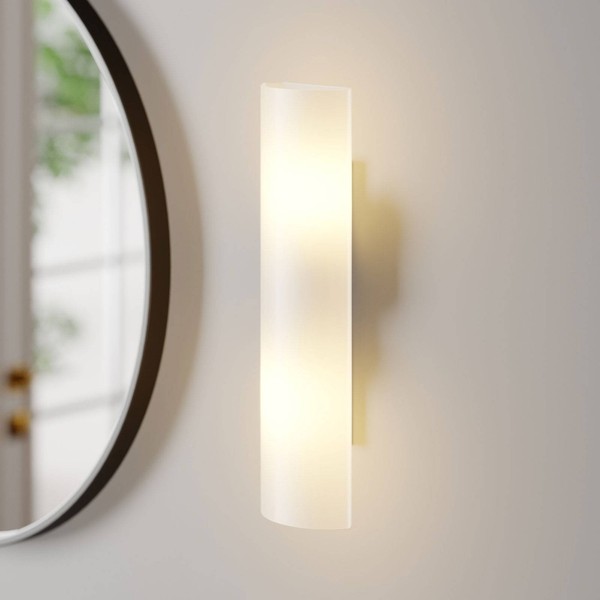 Lindby Wandleuchte, Wandlampe Innen 'Ophelia' (Modern) In Weiß Aus Glas (2 Flamm-image