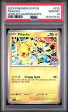 2025 Pokemon Svp En-Sv Stella Nera Promo Campionati del Mondo Pikachu PSA 10