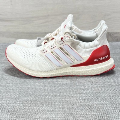Adidas Ultraboost 1.0 Chalk White Red New Mens Sizes JR3149 | eBay
