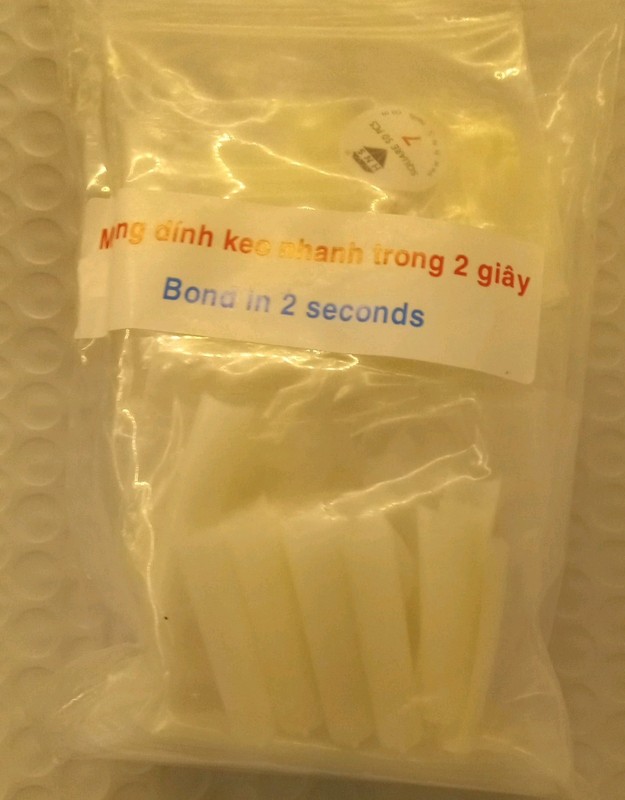 New Mong Ding Keo Nhanh Trong 2 giay Arcrylic Nails  Square #6 Lot Of 10