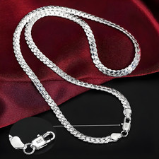 New Sterling Silver Thick Solid 925 Italy Men's Figaro Chain Necklace/Bracelet